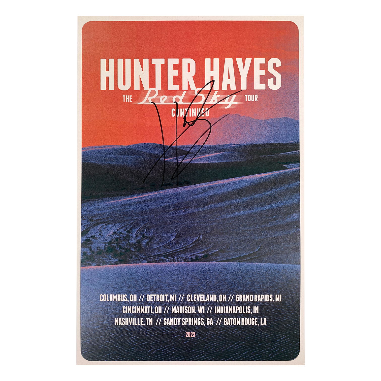 Signed Red Sky Tour Poster